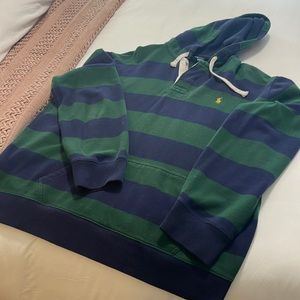 Polo (thermal hood only) sweater it’s in excellent condition fairly worn